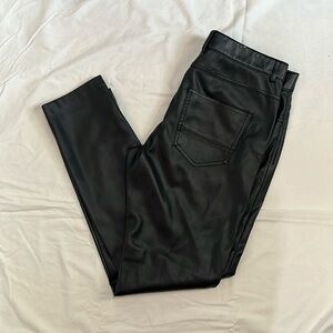 Zara faux leather skinny jeans